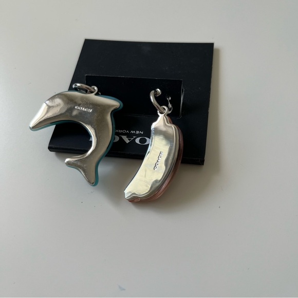 Rare Collectable 🌭🐬 Coach Hotdog Dolphin Mismatch Earrings - Picture 6 of 6